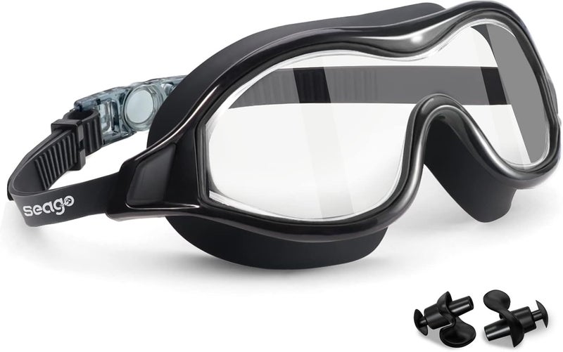 Seago Swim Goggles No Leaking Anti-Fog Pool Goggles Swimming Goggles for Adult Men Women Youth, UV Protection 180° Clear Vision - Image 1